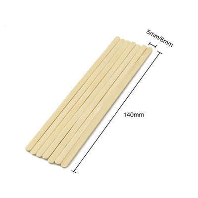 5.5inch 140mm Bamboo Disposable Coffee Stirrers Wrapped Stir Sticks