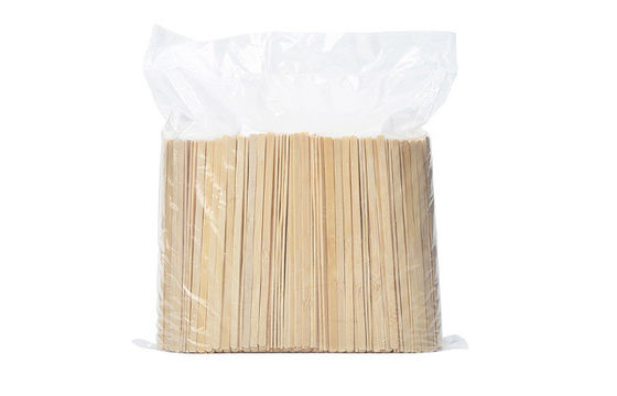 Biodegradable Coffee Bamboo Stir Sticks Individually Wrapped 110mm For Beverage