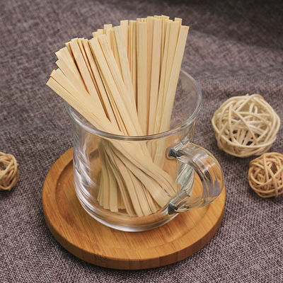 Biodegradable Coffee Bamboo Stir Sticks Individually Wrapped 110mm For Beverage