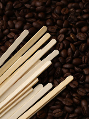 OEM Disposable Bamboo Stir Sticks Tea Stirrer FDA Certificate 190x5x1.3mm
