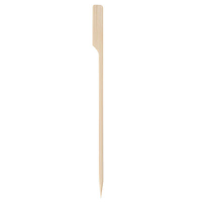 Food Grade Natural Wooden Bamboo Paddle Picks Skewers For Fruit 18cm