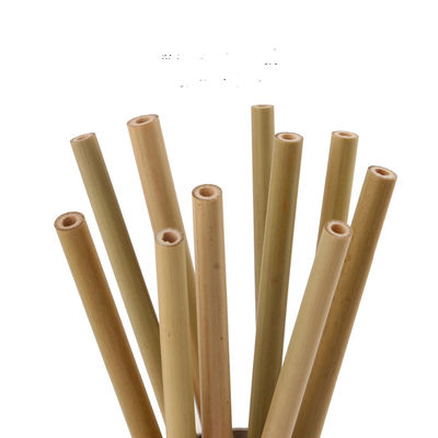 20cm Green Biodegradable Straws Bamboo Fibre Straws For Beverage