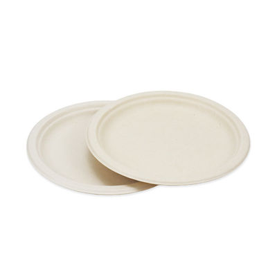 Compostable Round Sugarcane Bagasse Disposable Plate 9inch