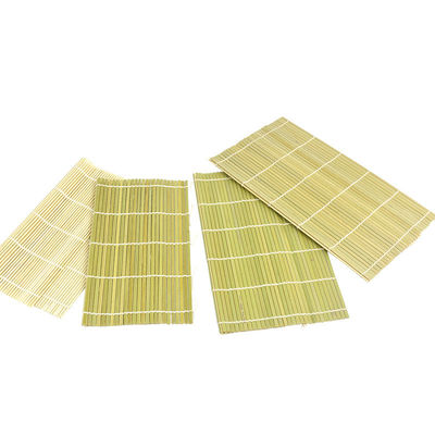 Natural Green Color Disposable Bamboo Sushi Roll Mat Handmade Sets